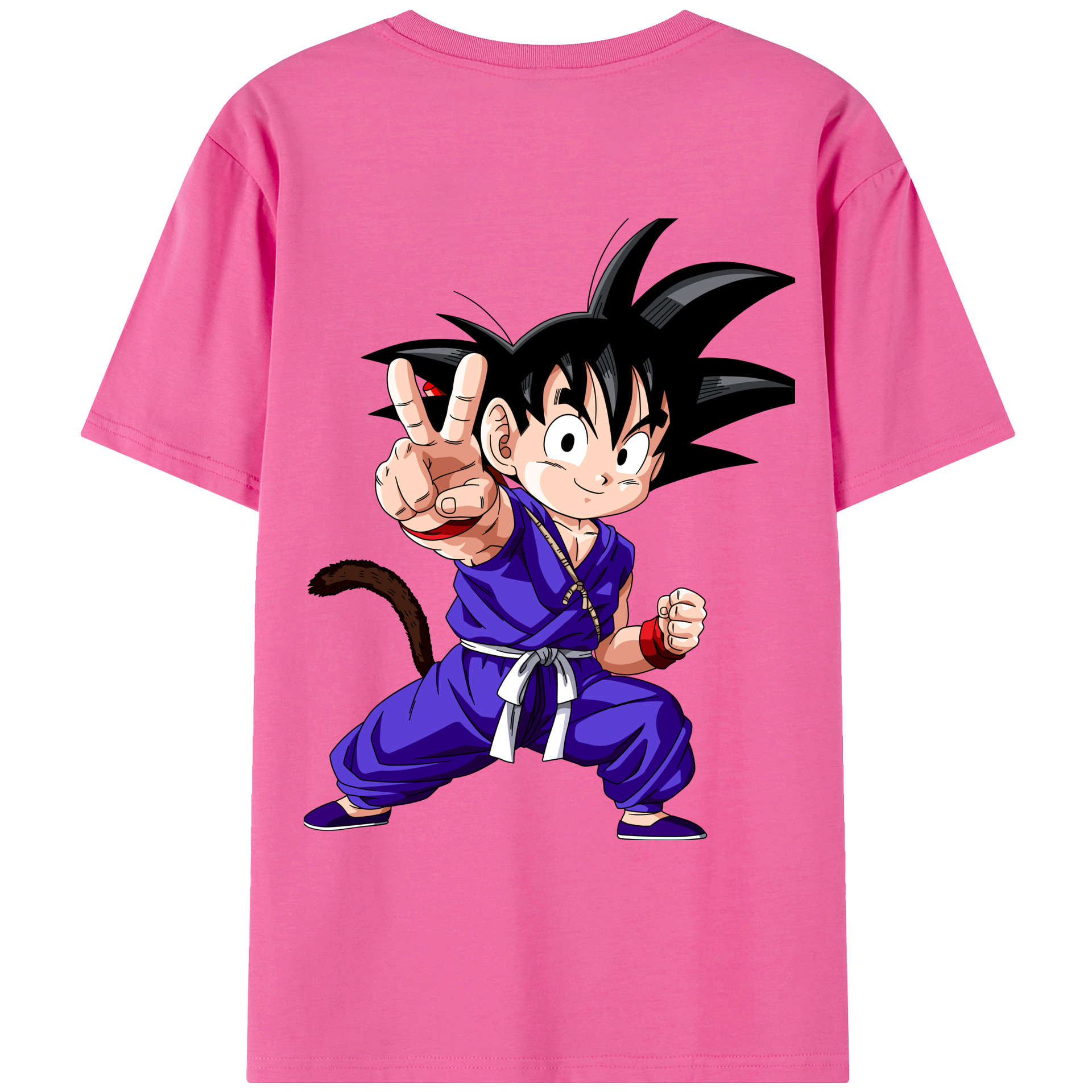 （画像用） ドラゴンボール 孫悟空（そん ごくう）Son Goku カカロット DRAGON BALL Kakarotto レディース半袖Tシャツ(バックプリント)